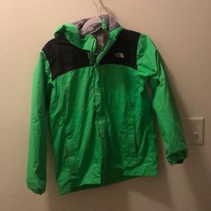 Boys northface rain jacket